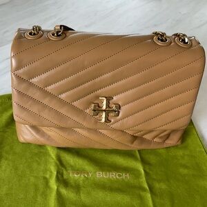Tory Burch Camel Quilted Shoulder Bag